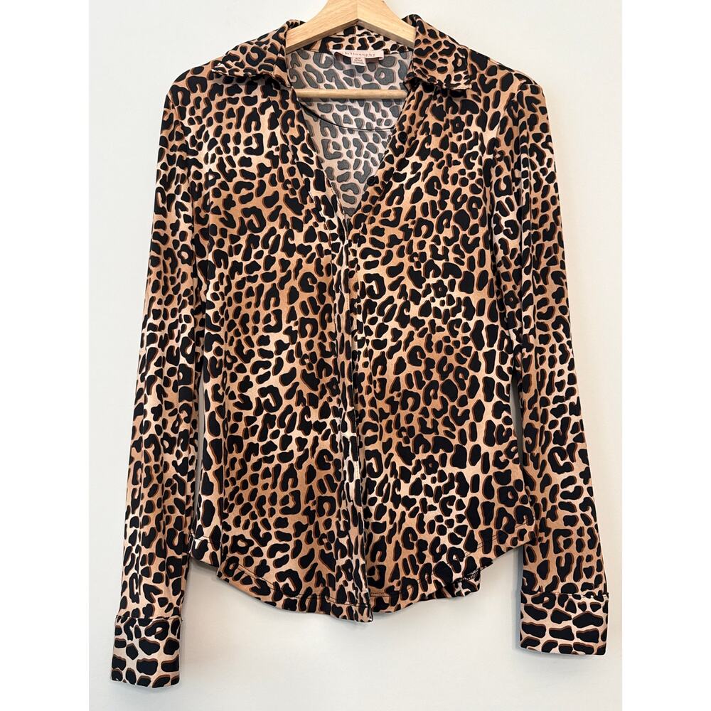 Philosophy Leopard Print Button Up Blouse Size S - Picture 2 of 4